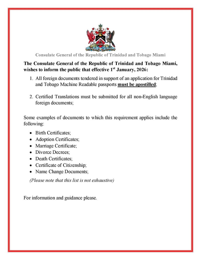 Apostille requirement